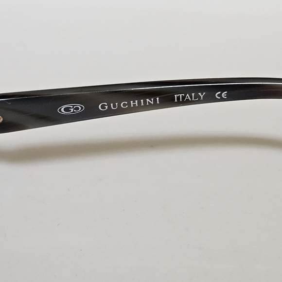 Guchini Sunglasses Burgundy Frame With Gray Gradient Lenses Gold Hardware - Picture 11 of 16